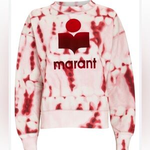 Isabel Marant Logo Flocked Crewneck Sweatshirt